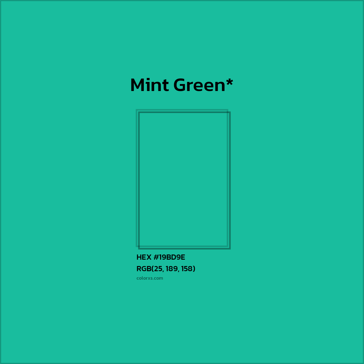 HEX #19BD9E Color Name, Color Code, Palettes, Similar Paints, Images