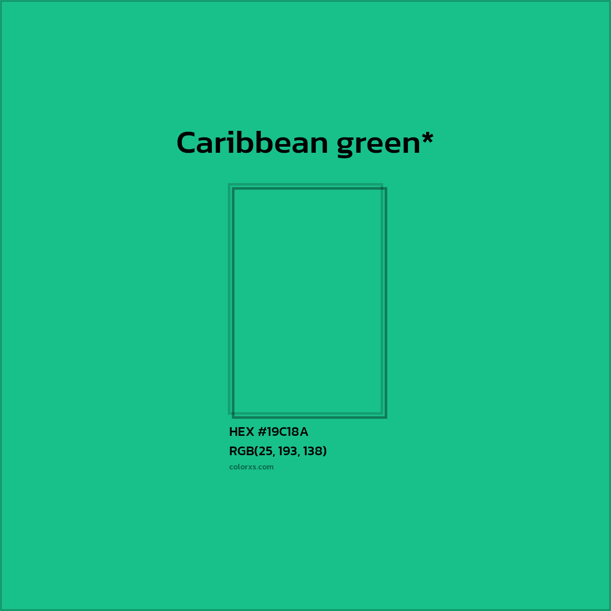 HEX #19C18A Color Name, Color Code, Palettes, Similar Paints, Images