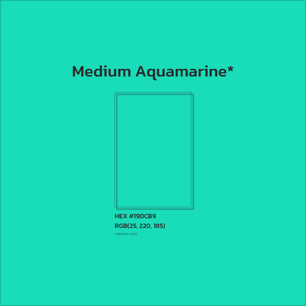 HEX #19DCB9 Color Name, Color Code, Palettes, Similar Paints, Images