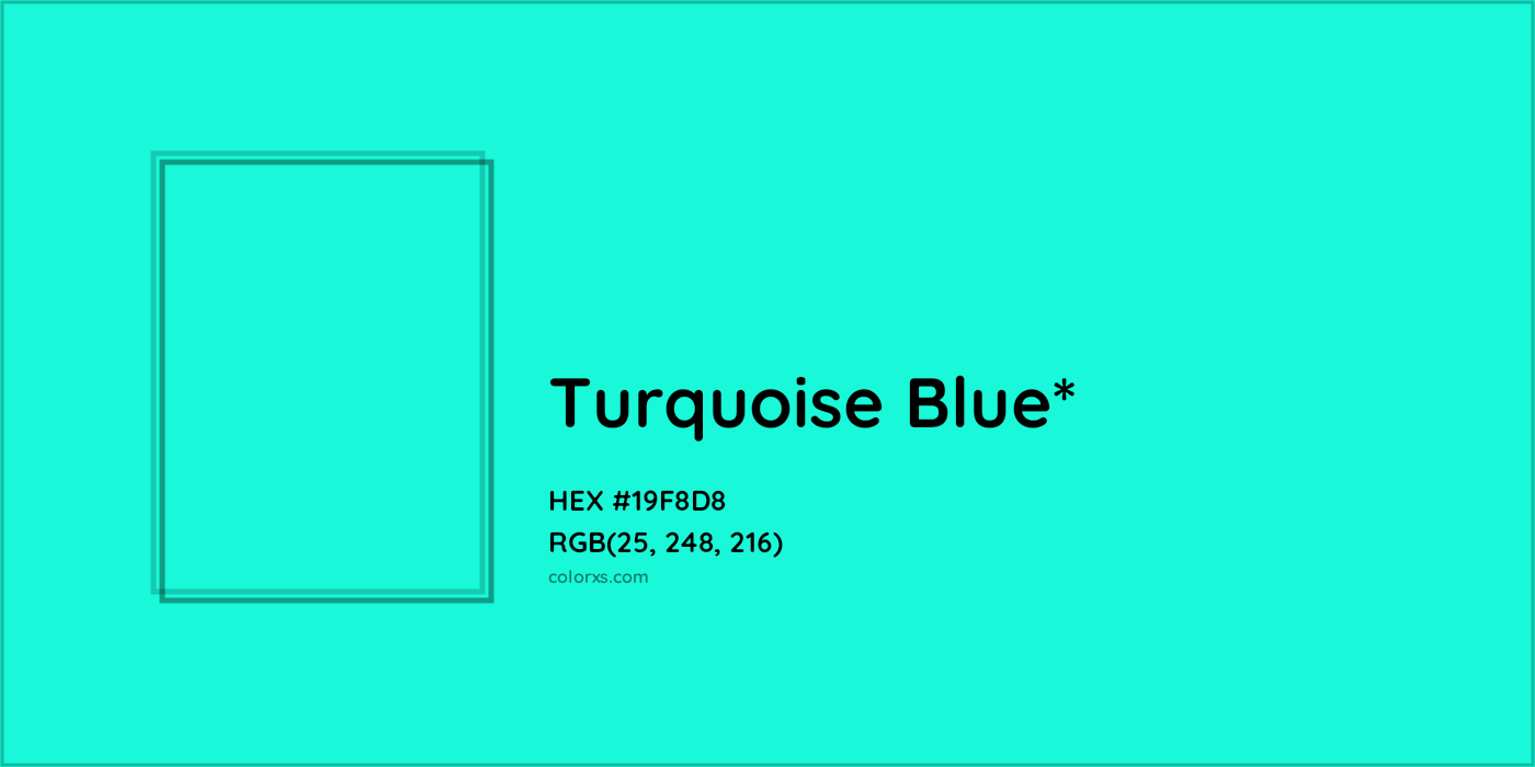 HEX #19F8D8 Color Name, Color Code, Palettes, Similar Paints, Images