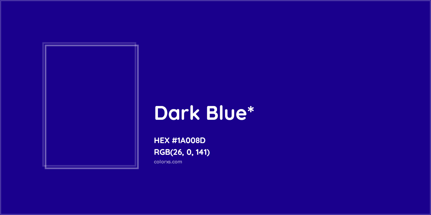 HEX #1A008D Color Name, Color Code, Palettes, Similar Paints, Images