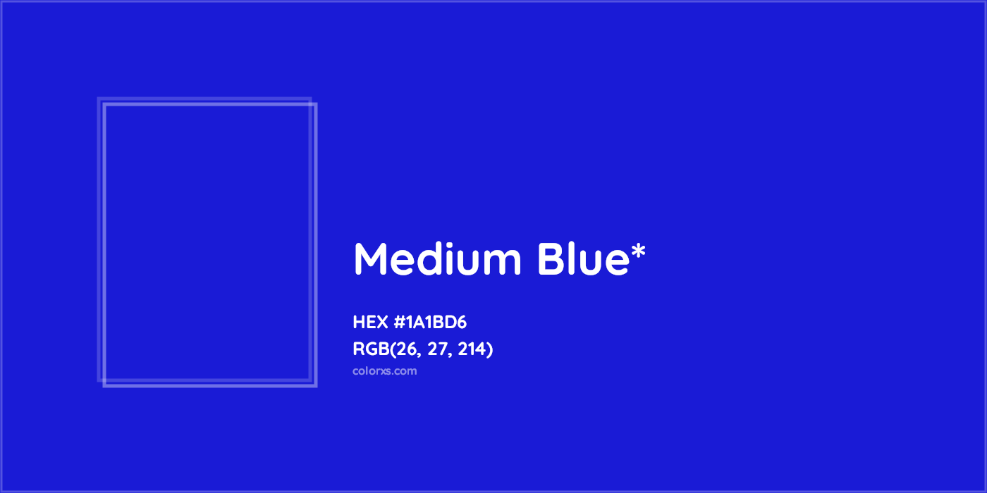 HEX #1A1BD6 Color Name, Color Code, Palettes, Similar Paints, Images