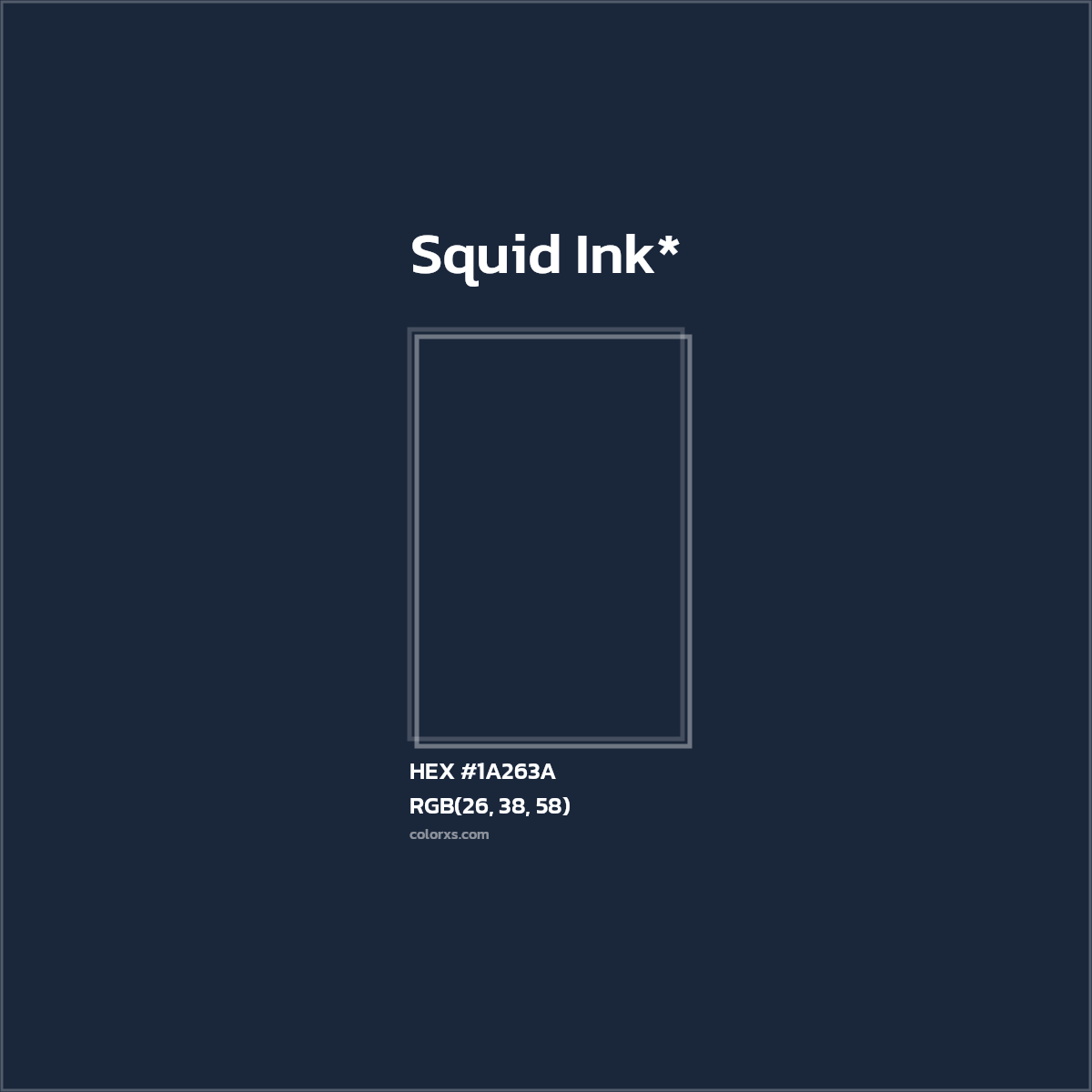 HEX #1A263A Color Name, Color Code, Palettes, Similar Paints, Images
