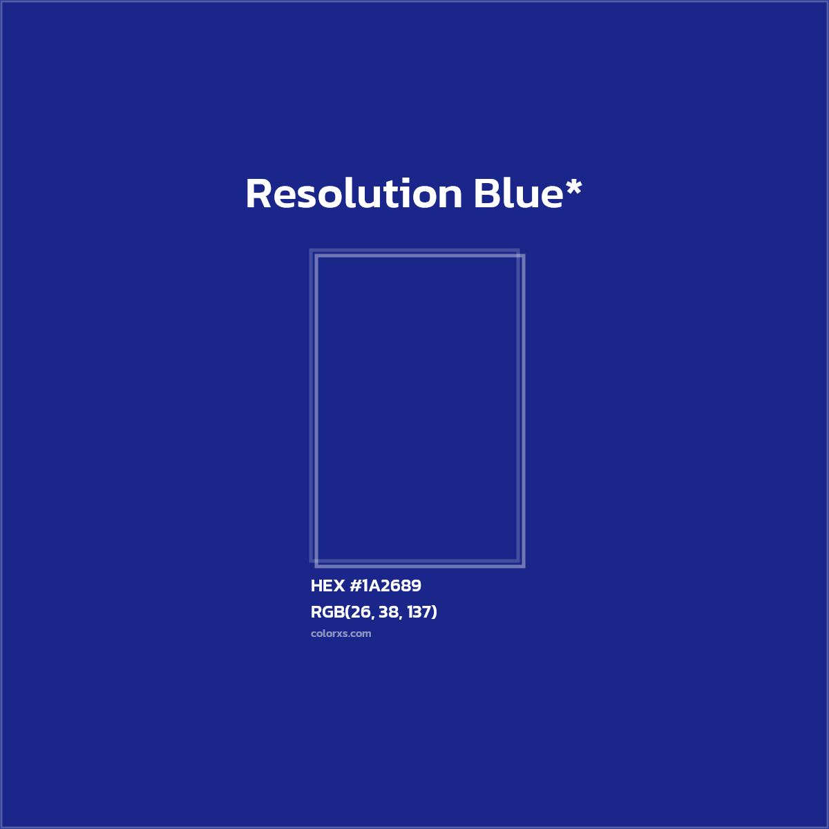 HEX #1A2689 Color Name, Color Code, Palettes, Similar Paints, Images