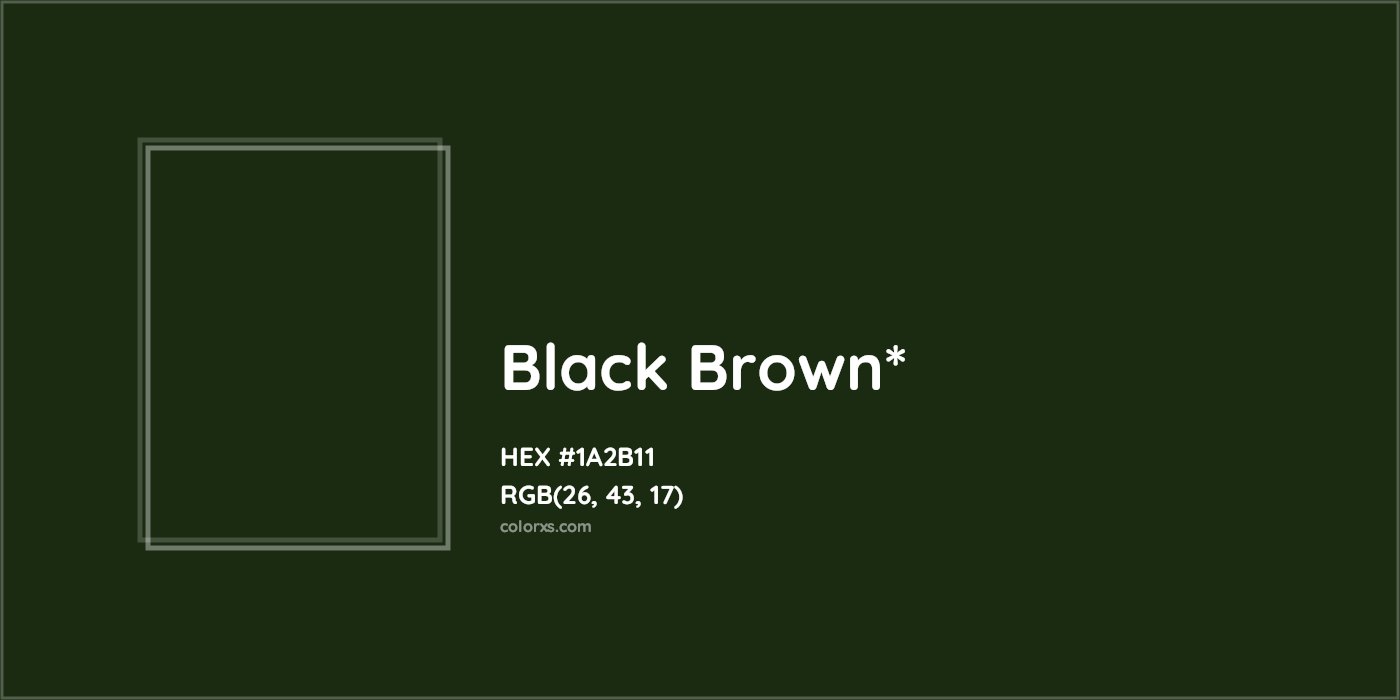 HEX #1A2B11 Color Name, Color Code, Palettes, Similar Paints, Images