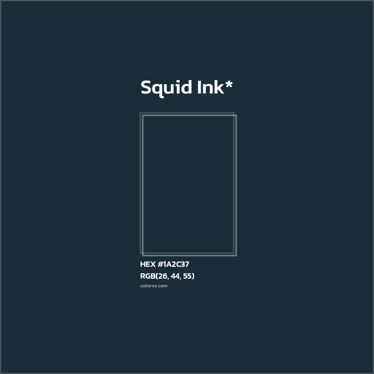 HEX #1A2C37 Color Name, Color Code, Palettes, Similar Paints, Images