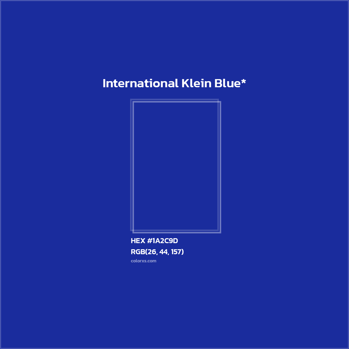 HEX #1A2C9D Color Name, Color Code, Palettes, Similar Paints, Images