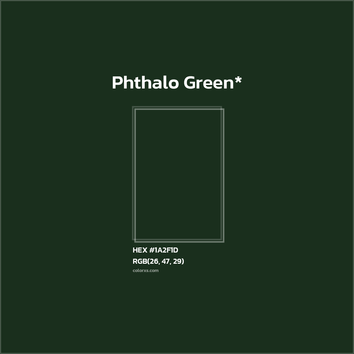 HEX #1A2F1D Color Name, Color Code, Palettes, Similar Paints, Images