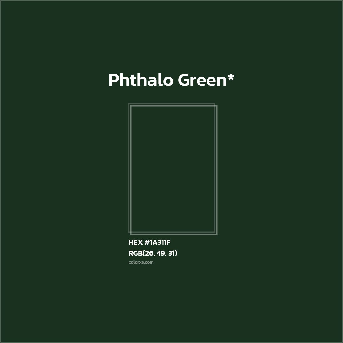 HEX #1A311F Color Name, Color Code, Palettes, Similar Paints, Images