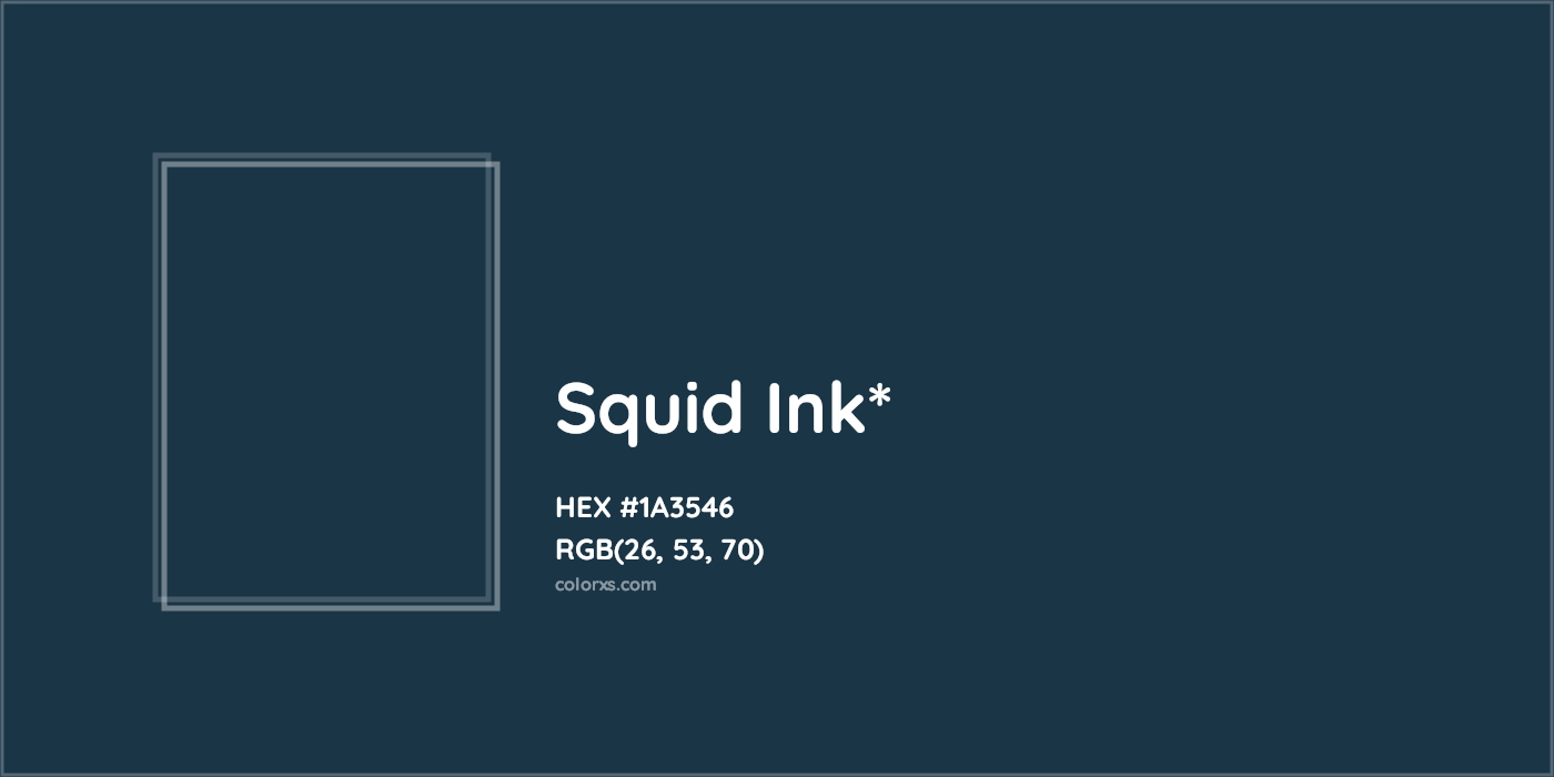 HEX #1A3546 Color Name, Color Code, Palettes, Similar Paints, Images