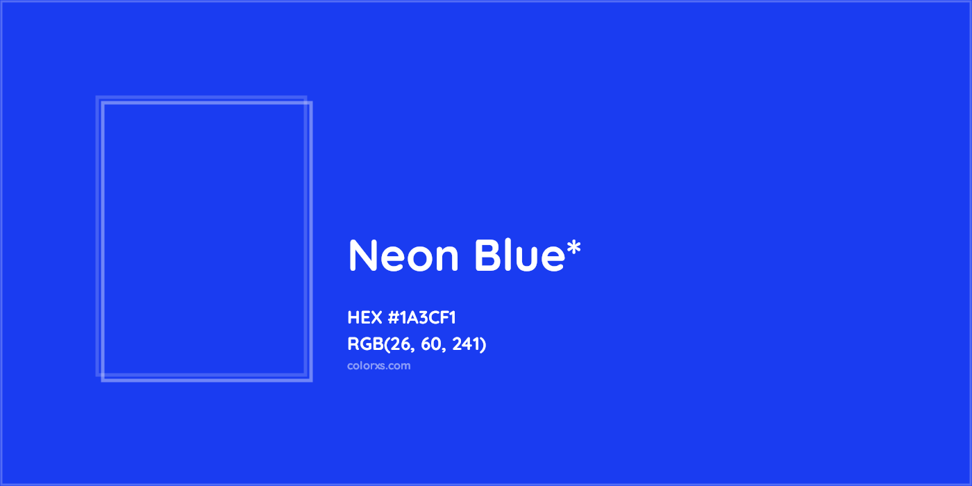 HEX #1A3CF1 Color Name, Color Code, Palettes, Similar Paints, Images