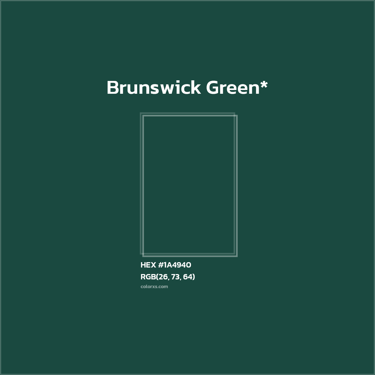 HEX #1A4940 Color Name, Color Code, Palettes, Similar Paints, Images