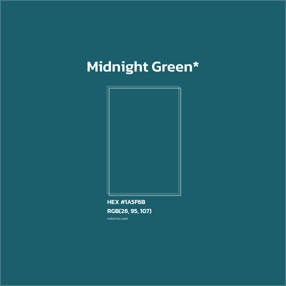 HEX #1A5F6B Color Name, Color Code, Palettes, Similar Paints, Images