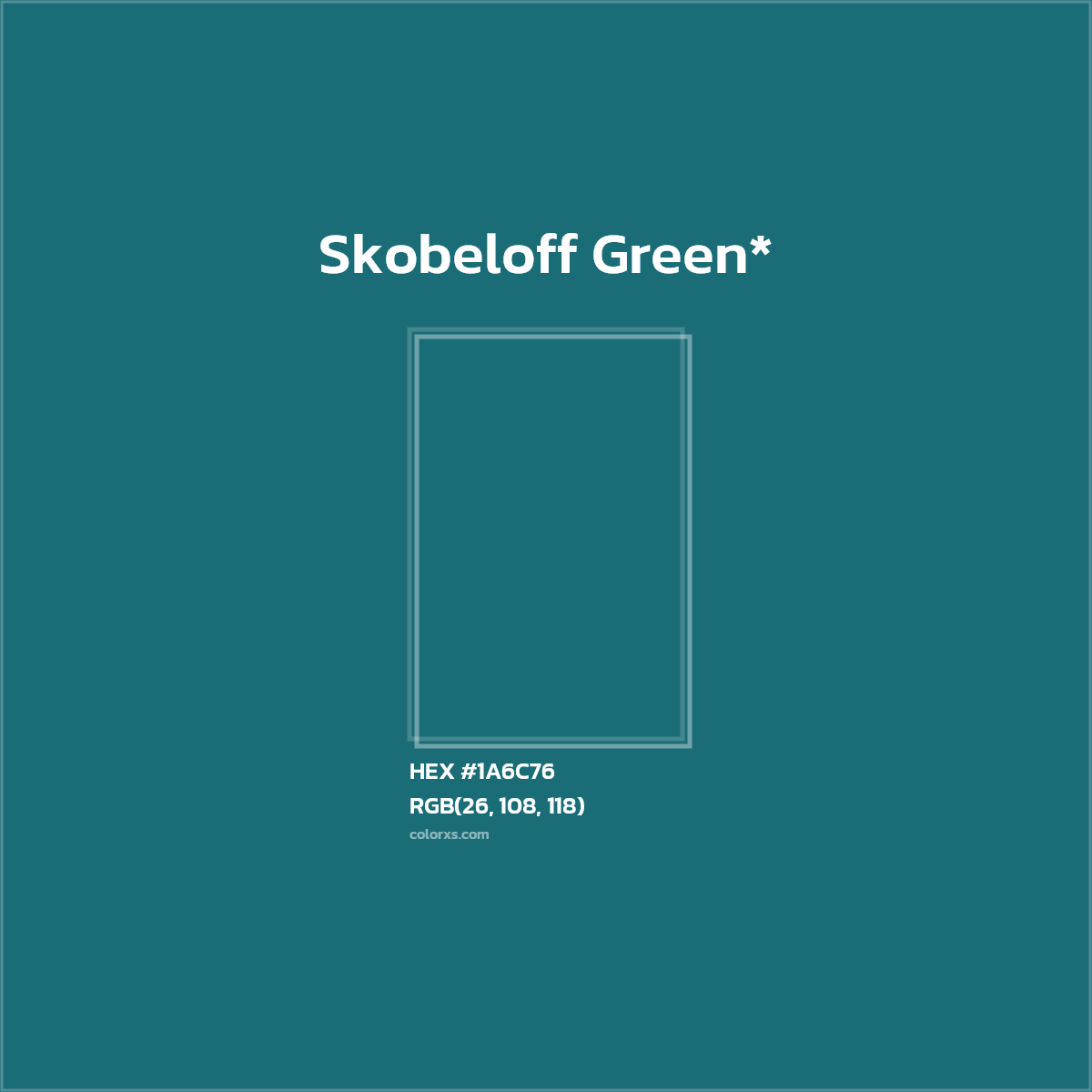 HEX #1A6C76 Color Name, Color Code, Palettes, Similar Paints, Images