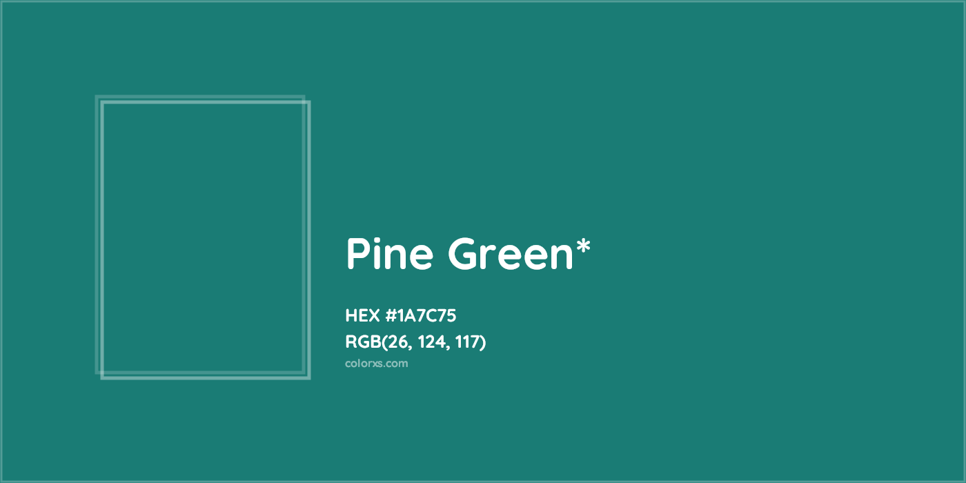 HEX #1A7C75 Color Name, Color Code, Palettes, Similar Paints, Images