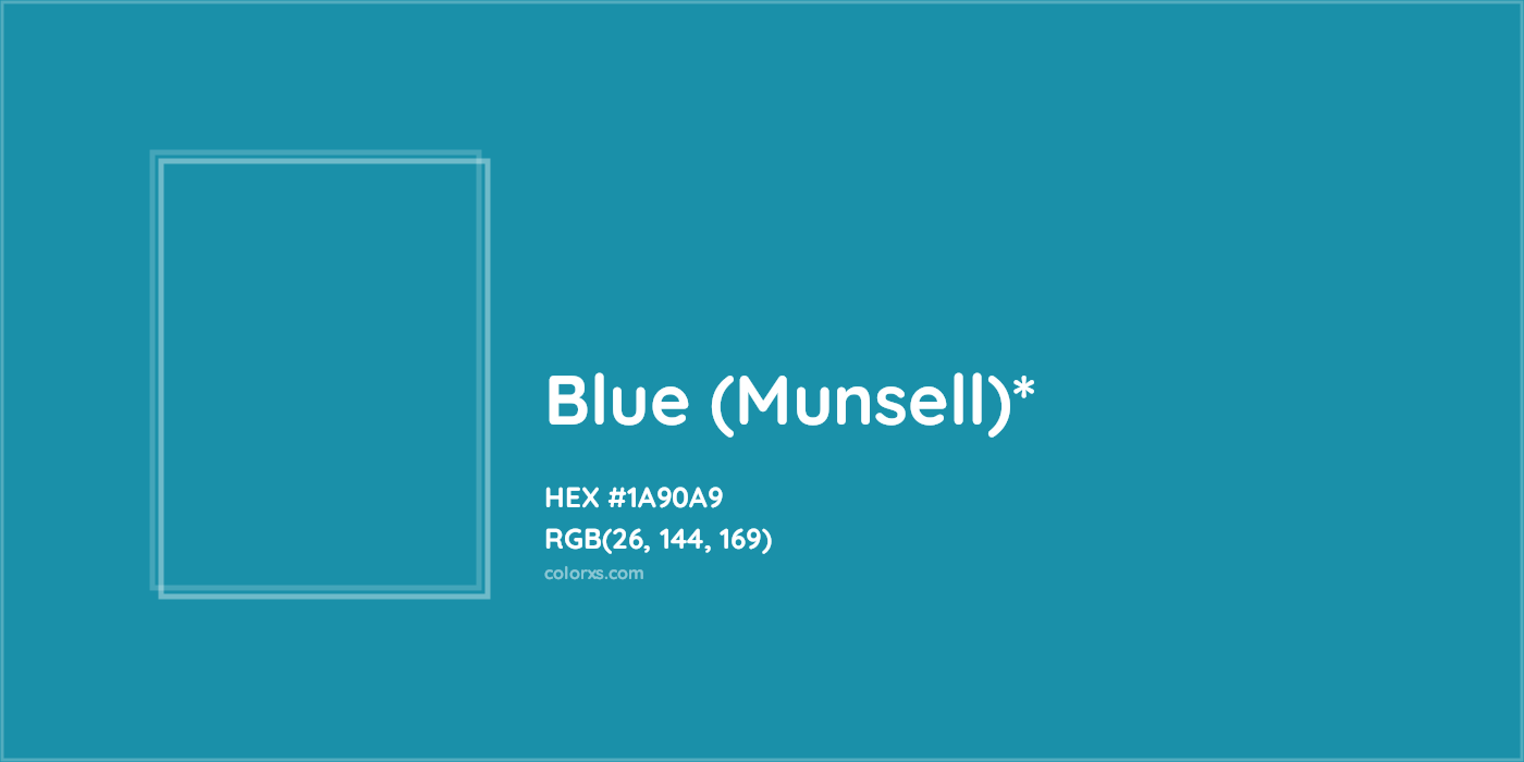 HEX #1A90A9 Color Name, Color Code, Palettes, Similar Paints, Images