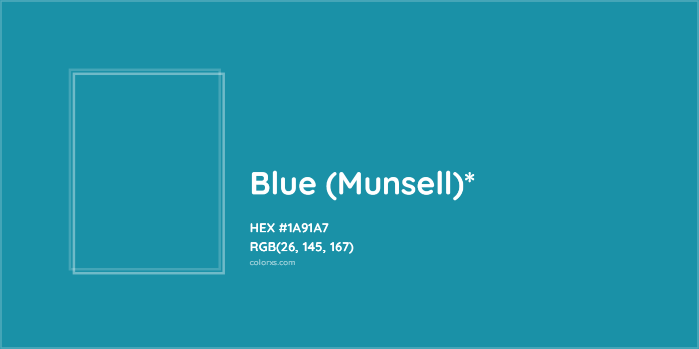 HEX #1A91A7 Color Name, Color Code, Palettes, Similar Paints, Images