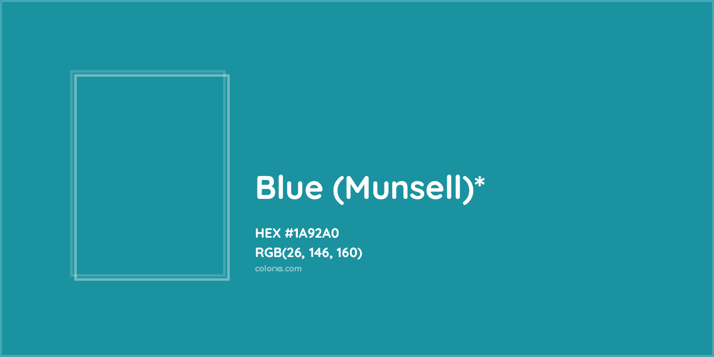 HEX #1A92A0 Color Name, Color Code, Palettes, Similar Paints, Images