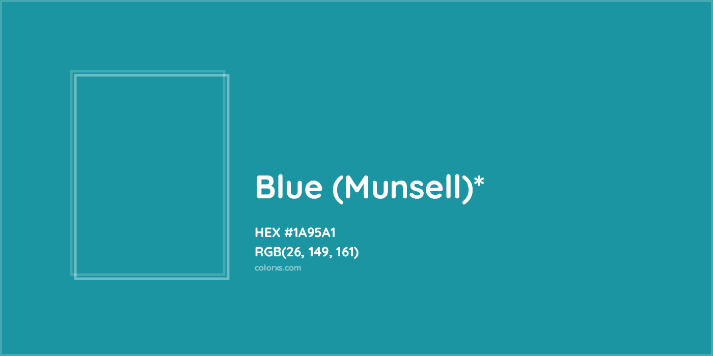 HEX #1A95A1 Color Name, Color Code, Palettes, Similar Paints, Images