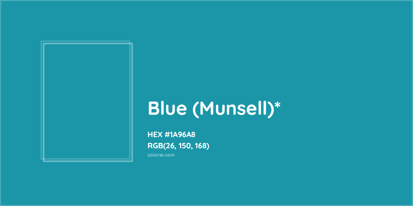 HEX #1A96A8 Color Name, Color Code, Palettes, Similar Paints, Images