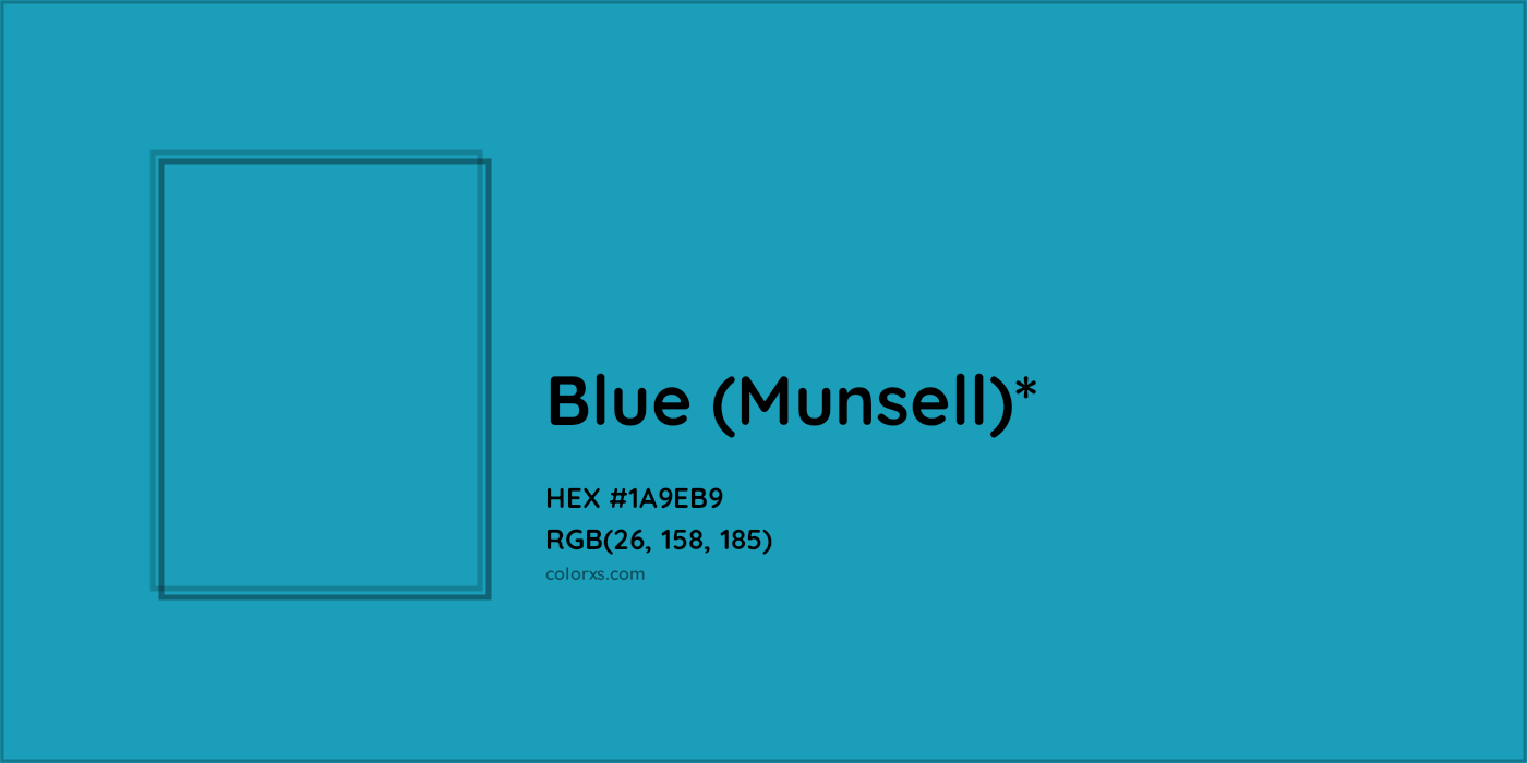 HEX #1A9EB9 Color Name, Color Code, Palettes, Similar Paints, Images