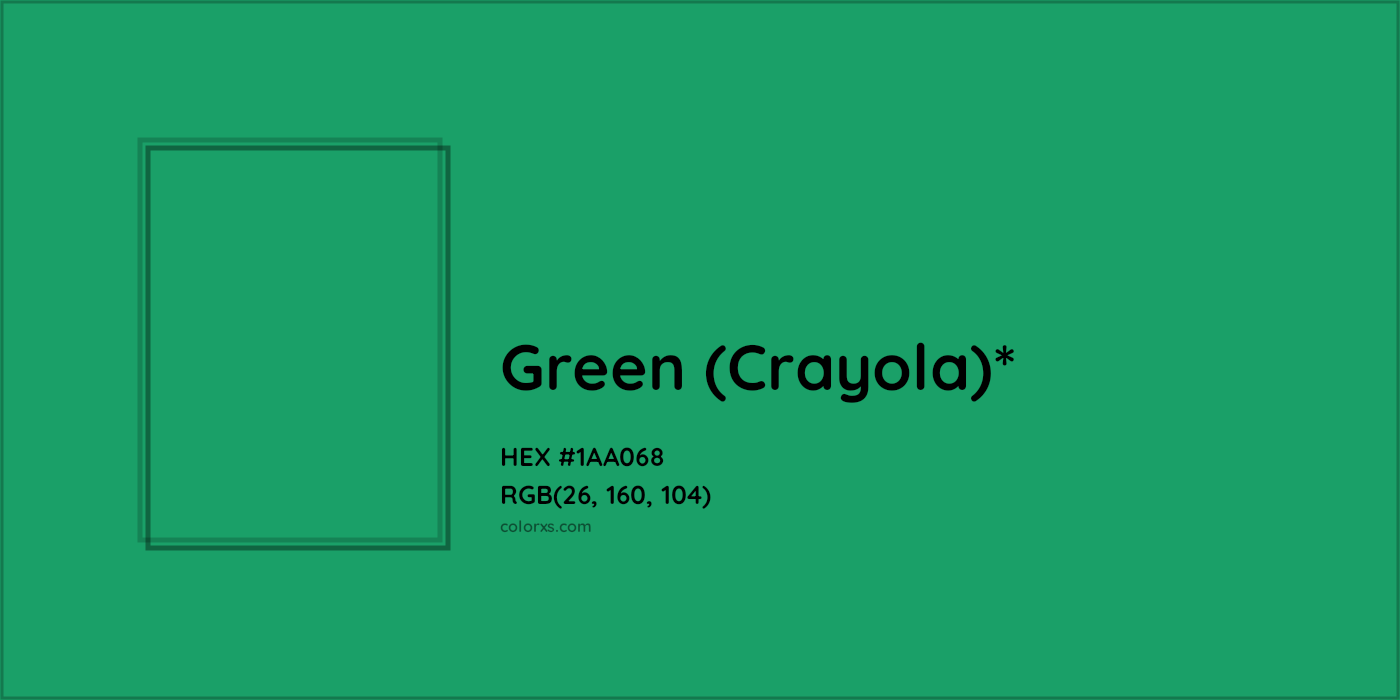 HEX #1AA068 Color Name, Color Code, Palettes, Similar Paints, Images
