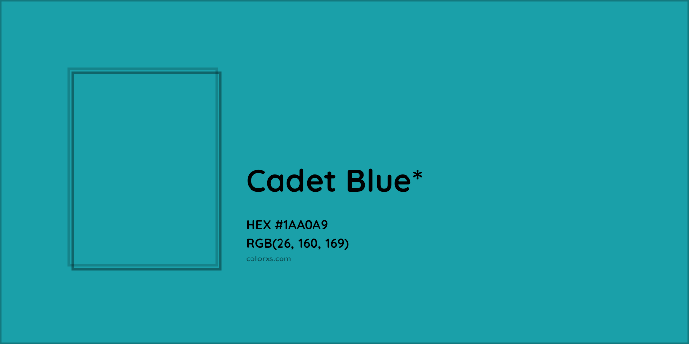 HEX #1AA0A9 Color Name, Color Code, Palettes, Similar Paints, Images