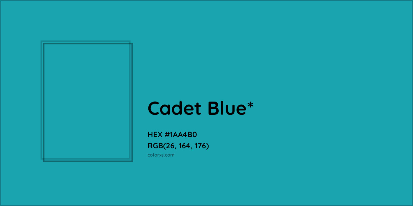 HEX #1AA4B0 Color Name, Color Code, Palettes, Similar Paints, Images