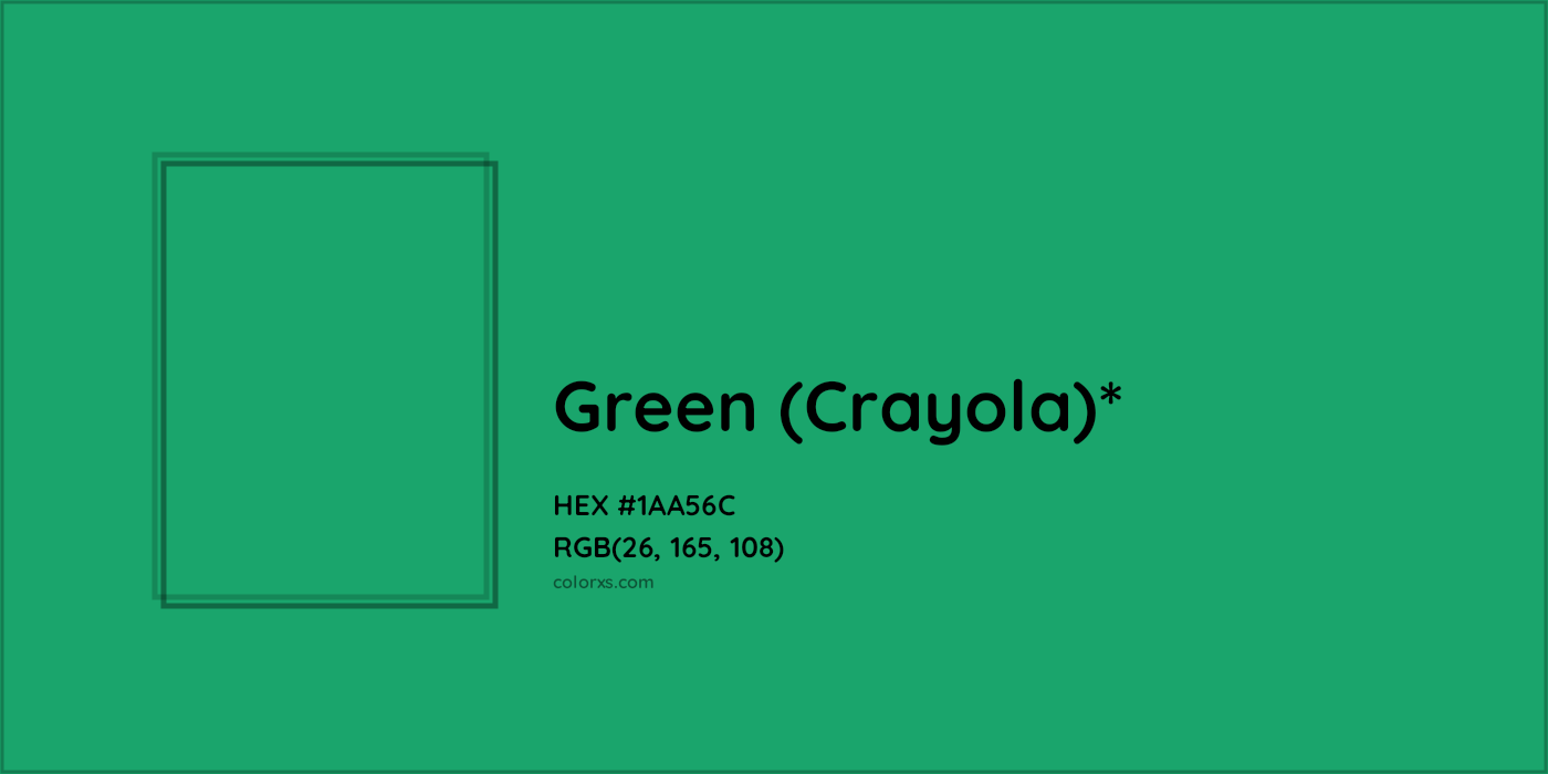 HEX #1AA56C Color Name, Color Code, Palettes, Similar Paints, Images