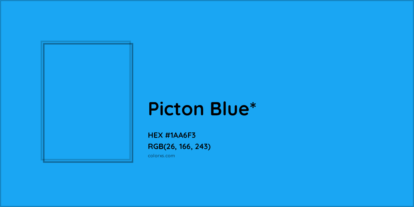 HEX #1AA6F3 Color Name, Color Code, Palettes, Similar Paints, Images