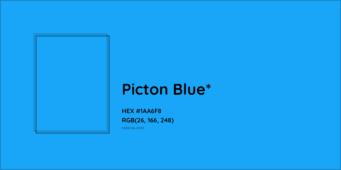 HEX #1AA6F8 Color Name, Color Code, Palettes, Similar Paints, Images