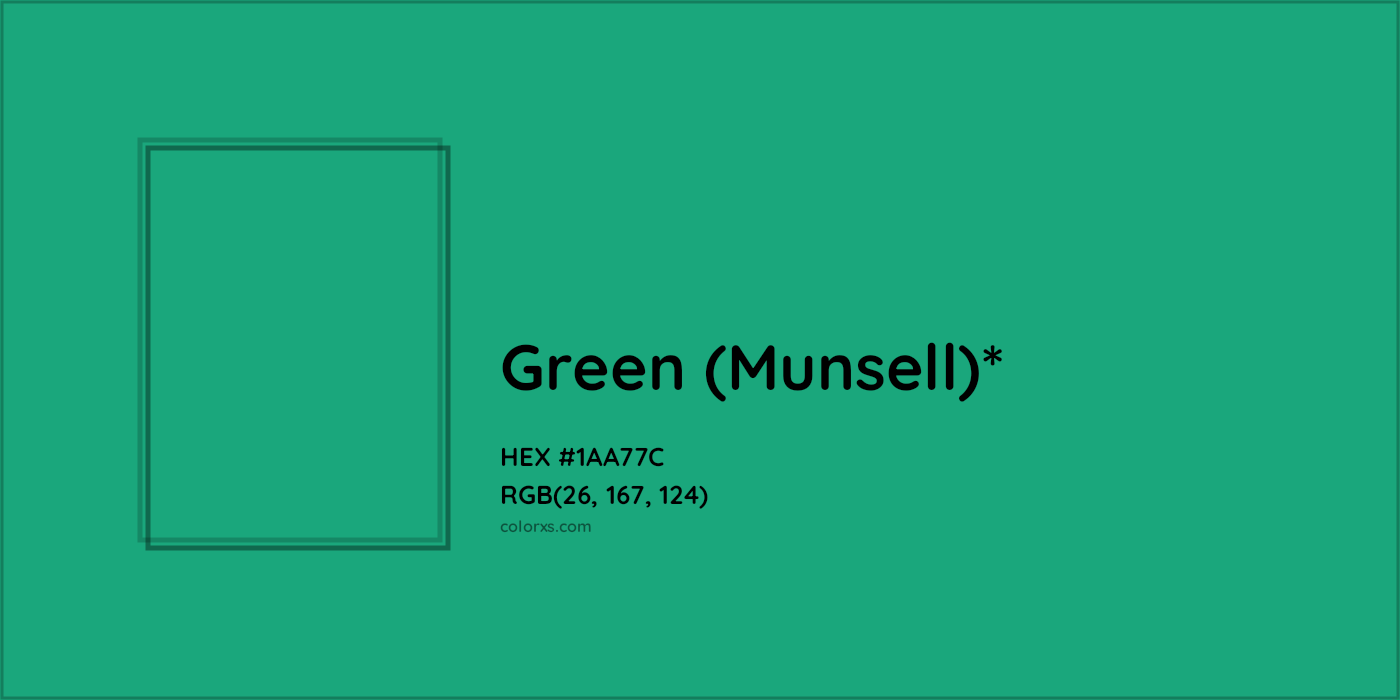 HEX #1AA77C Color Name, Color Code, Palettes, Similar Paints, Images