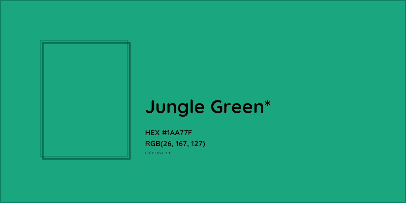 HEX #1AA77F Color Name, Color Code, Palettes, Similar Paints, Images