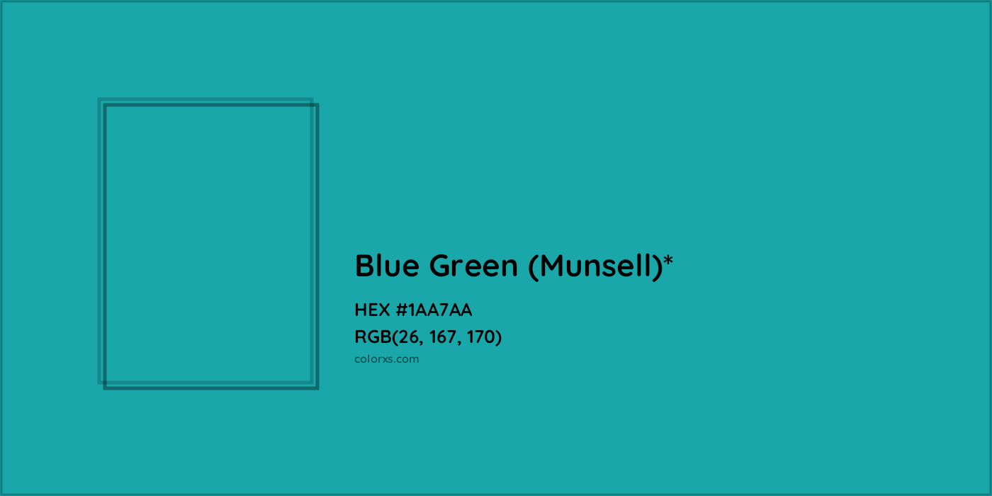 HEX #1AA7AA Color Name, Color Code, Palettes, Similar Paints, Images