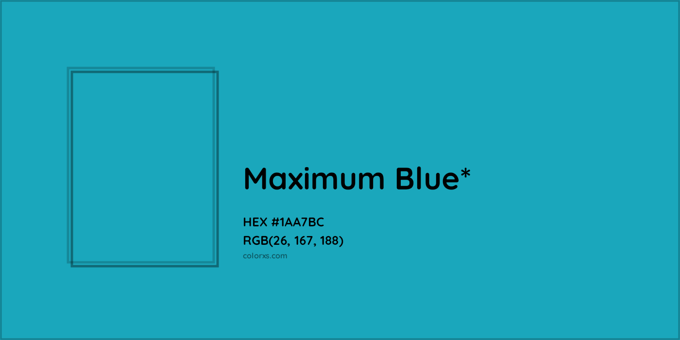 HEX #1AA7BC Color Name, Color Code, Palettes, Similar Paints, Images