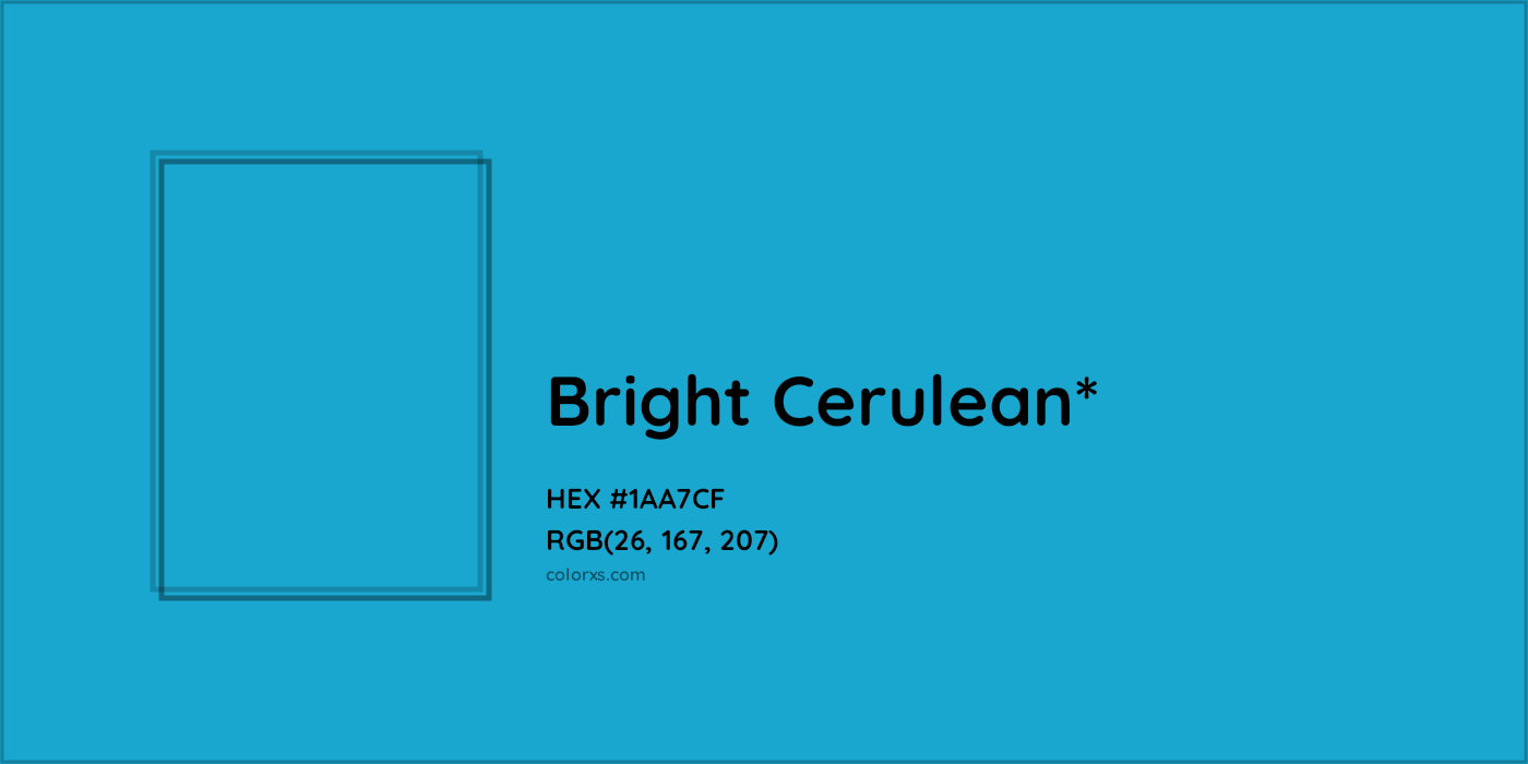 HEX #1AA7CF Color Name, Color Code, Palettes, Similar Paints, Images