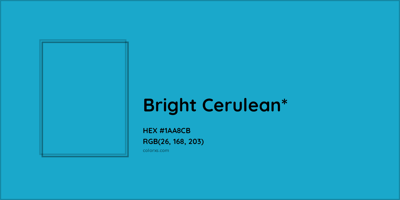 HEX #1AA8CB Color Name, Color Code, Palettes, Similar Paints, Images