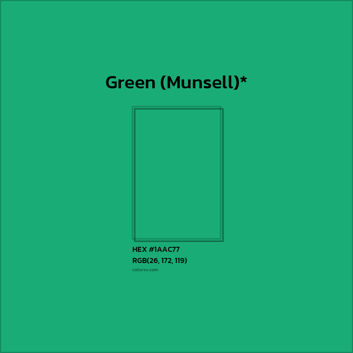 HEX #1AAC77 Color Name, Color Code, Palettes, Similar Paints, Images
