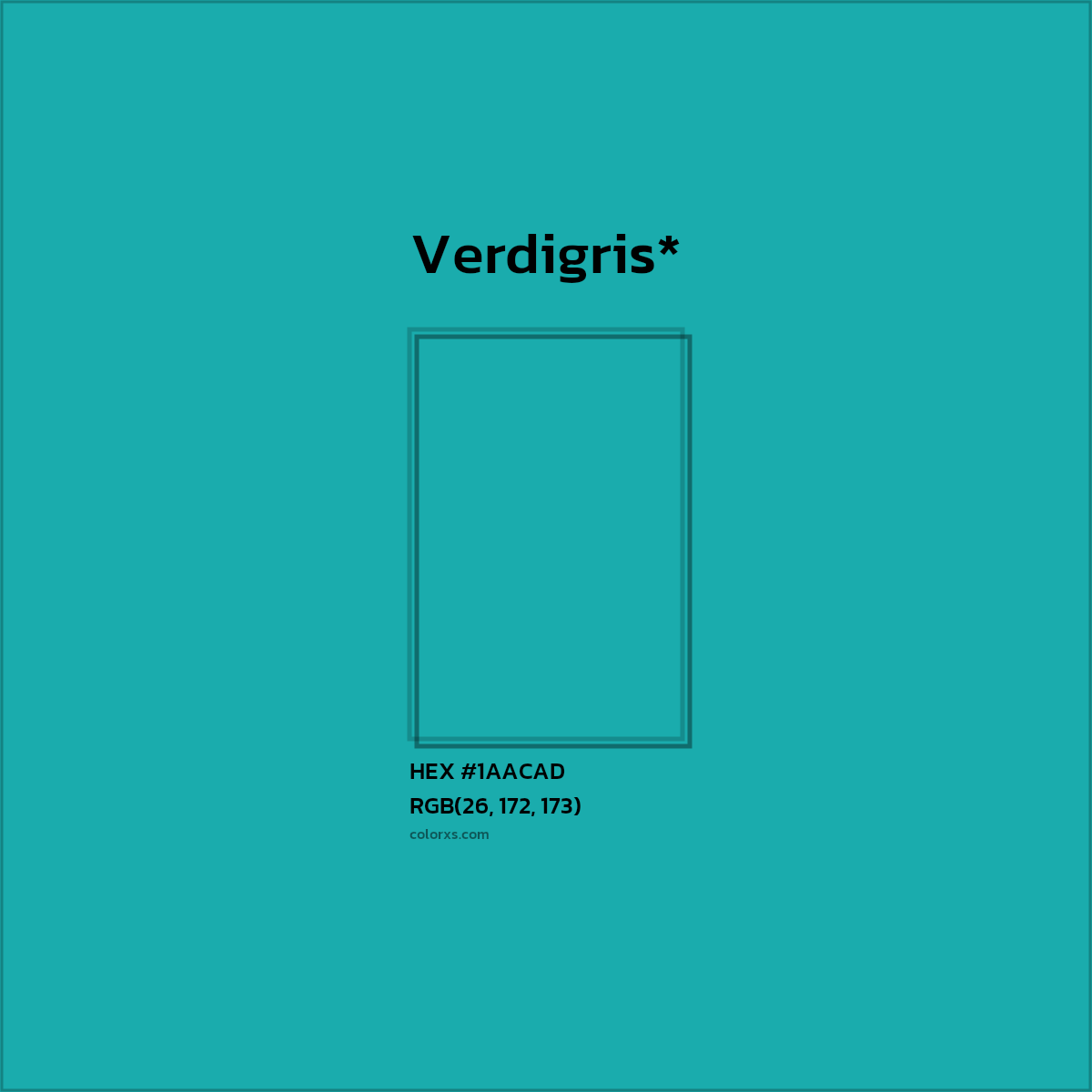 HEX #1AACAD Color Name, Color Code, Palettes, Similar Paints, Images