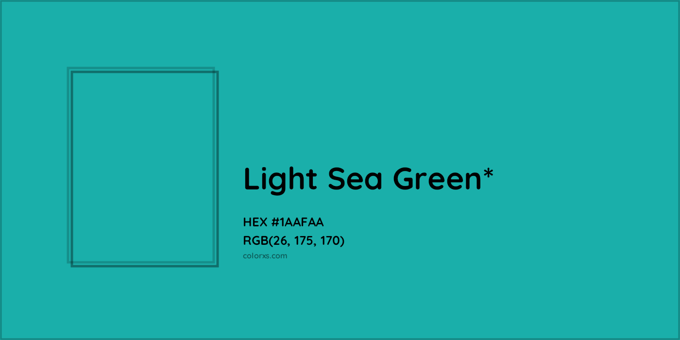 HEX #1AAFAA Color Name, Color Code, Palettes, Similar Paints, Images