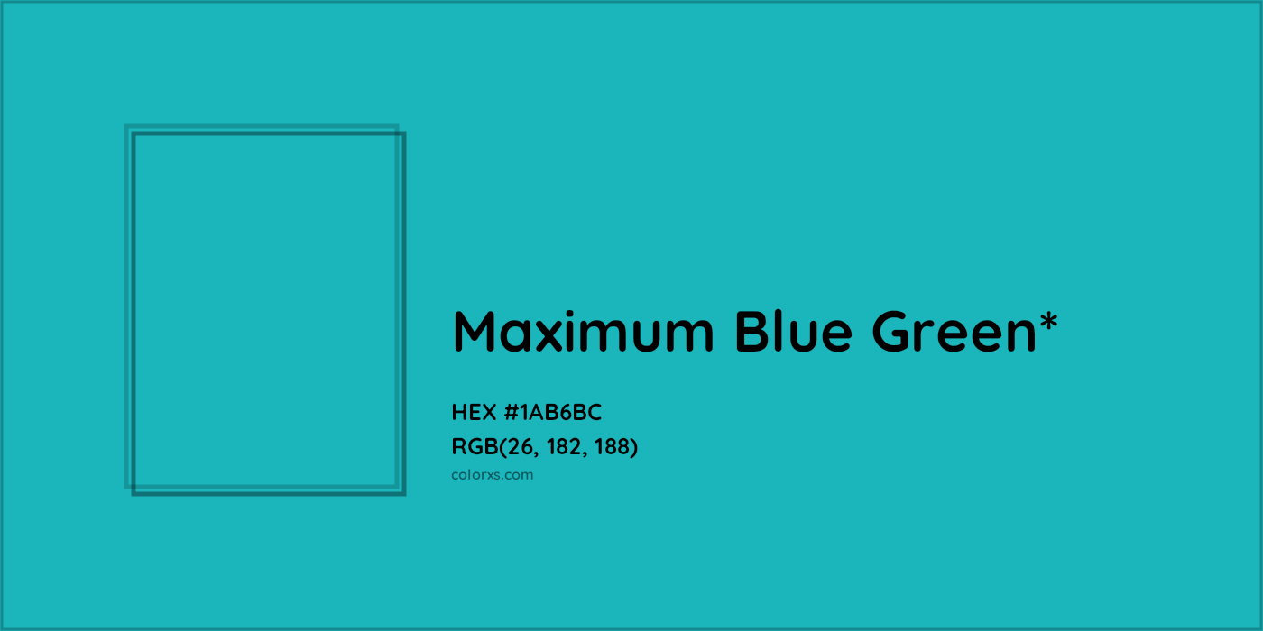 HEX #1AB6BC Color Name, Color Code, Palettes, Similar Paints, Images