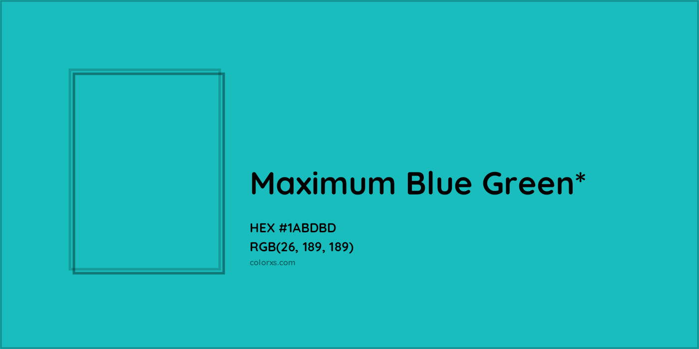 HEX #1ABDBD Color Name, Color Code, Palettes, Similar Paints, Images