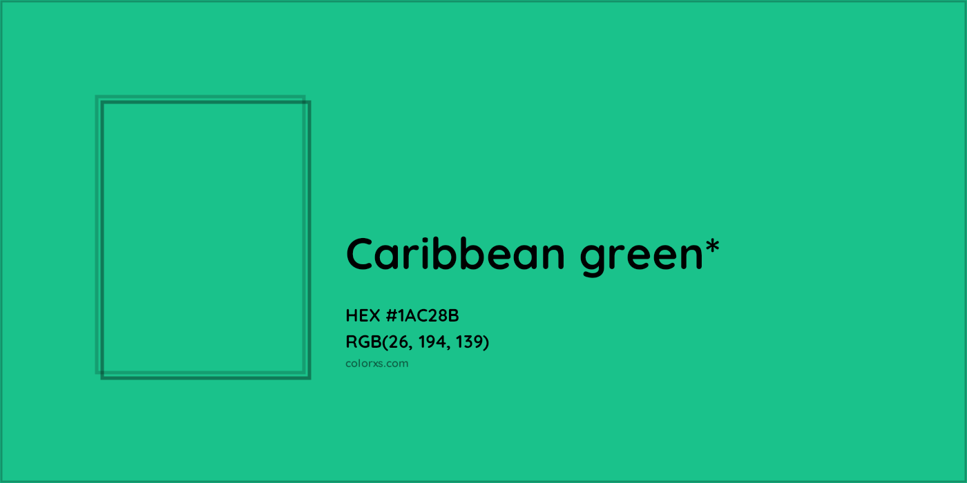 HEX #1AC28B Color Name, Color Code, Palettes, Similar Paints, Images