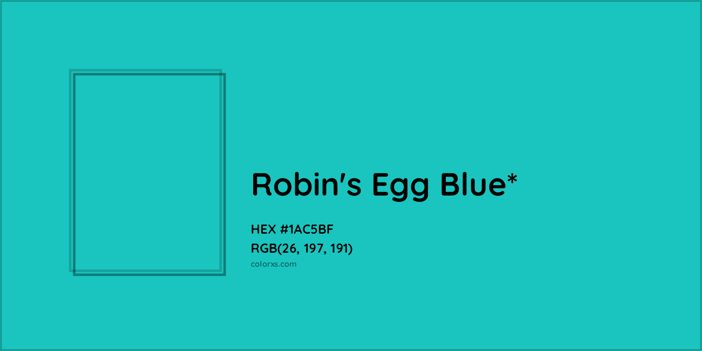 HEX #1AC5BF Color Name, Color Code, Palettes, Similar Paints, Images