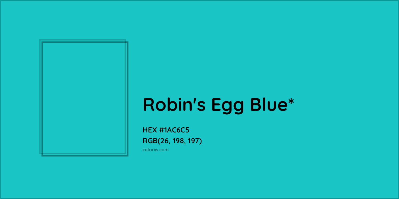 HEX #1AC6C5 Color Name, Color Code, Palettes, Similar Paints, Images