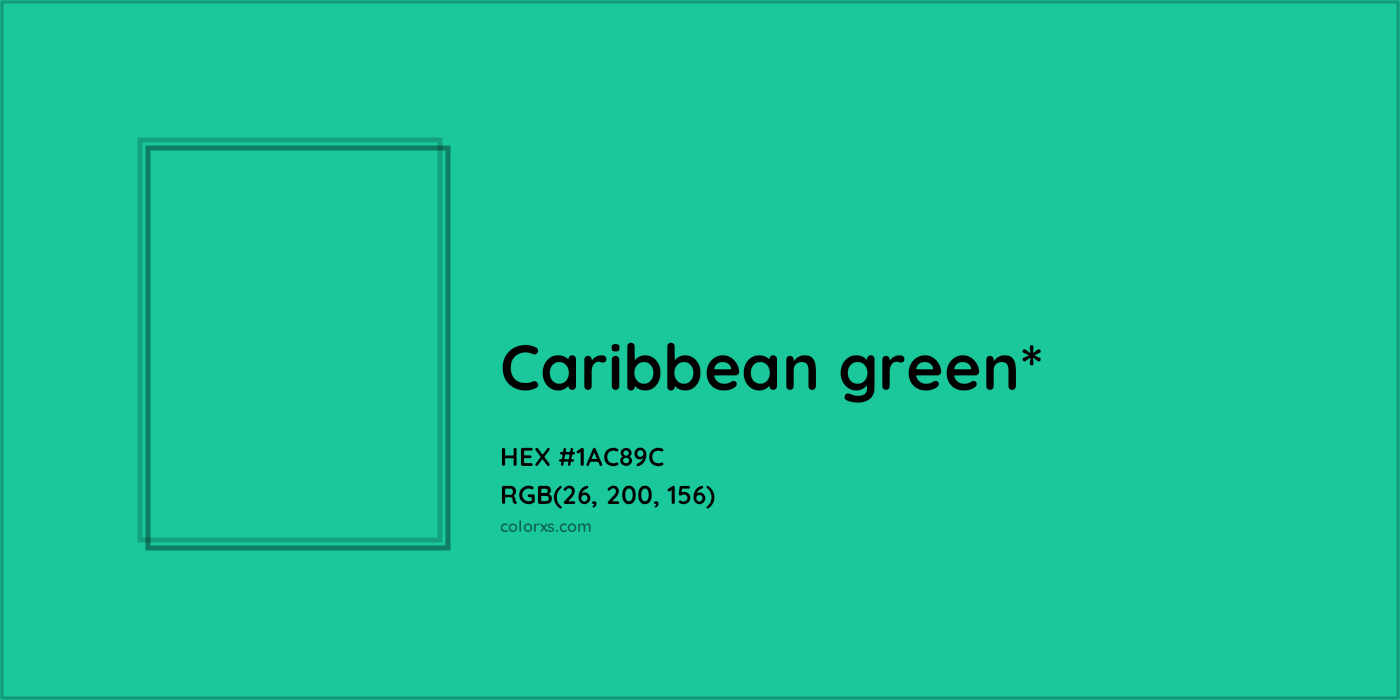 HEX #1AC89C Color Name, Color Code, Palettes, Similar Paints, Images