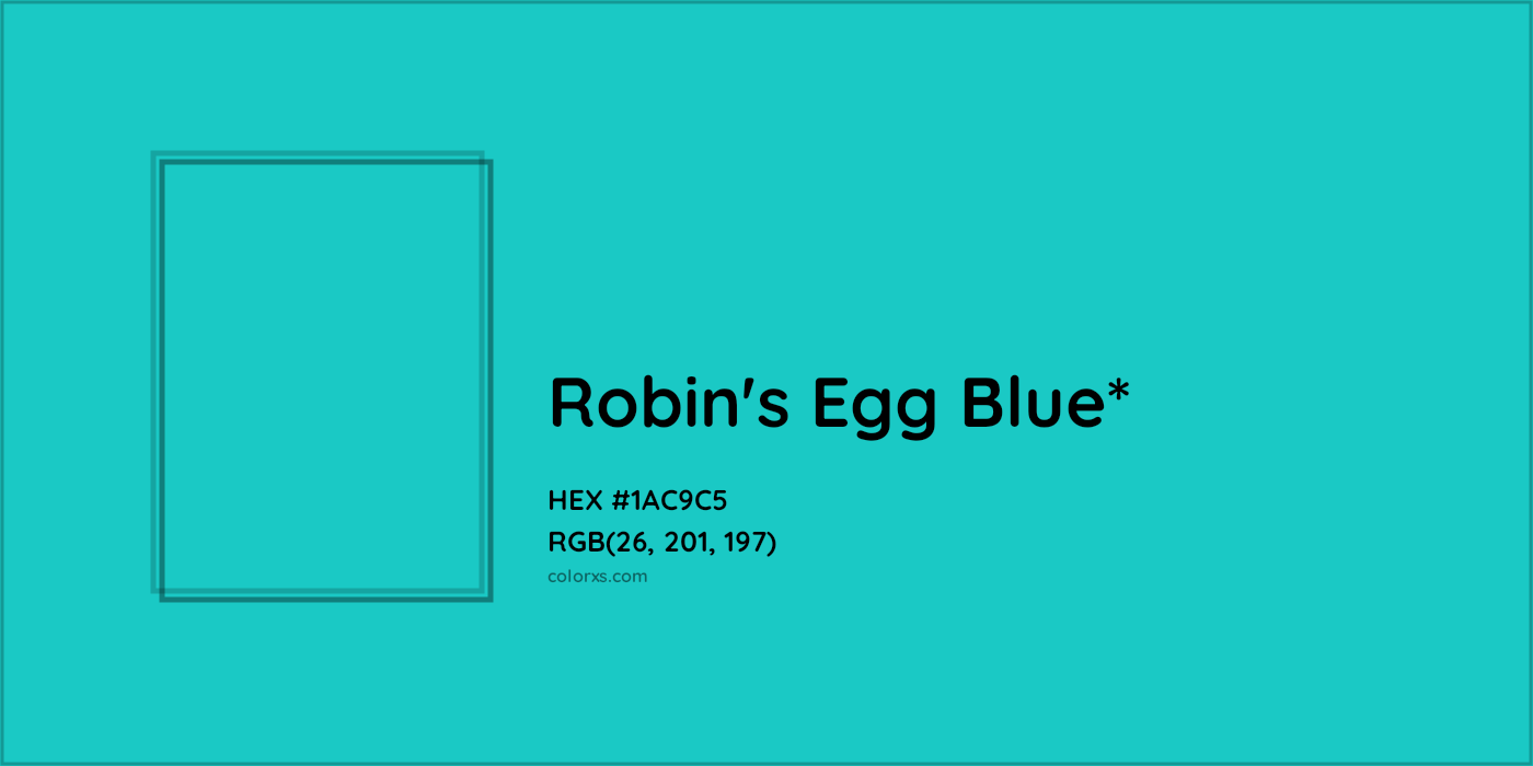 HEX #1AC9C5 Color Name, Color Code, Palettes, Similar Paints, Images