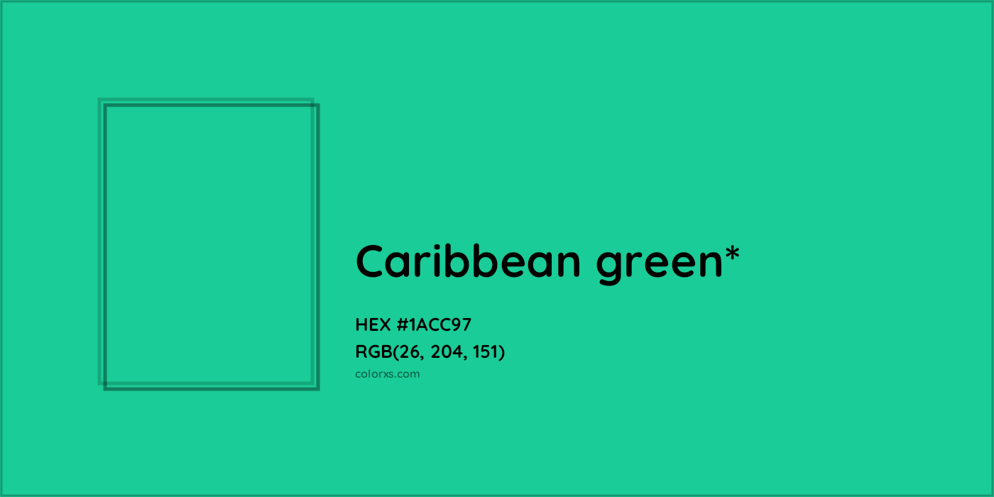 HEX #1ACC97 Color Name, Color Code, Palettes, Similar Paints, Images