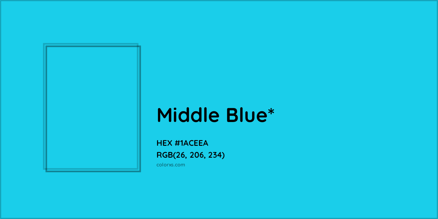 HEX #1ACEEA Color Name, Color Code, Palettes, Similar Paints, Images