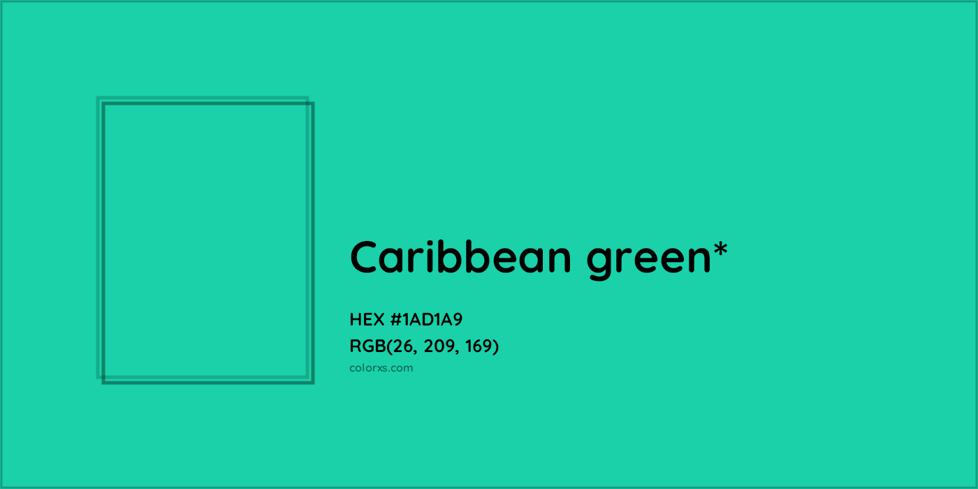 HEX #1AD1A9 Color Name, Color Code, Palettes, Similar Paints, Images